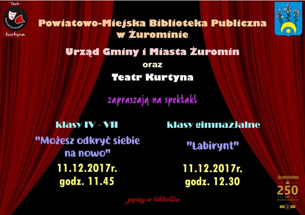 Zaproszenie na spektakl Teatru Kurtyna