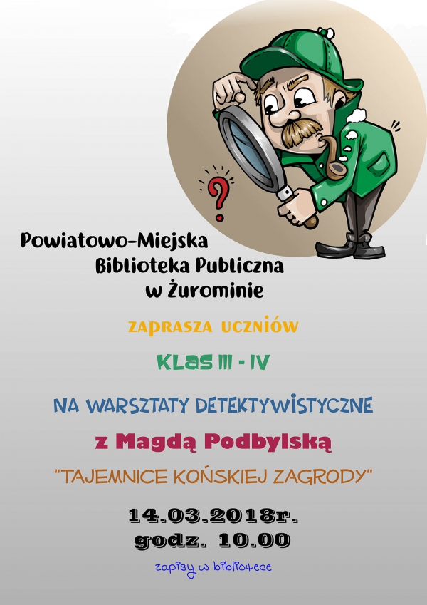 Warsztaty detektywistyczne z Magdą Podbylską