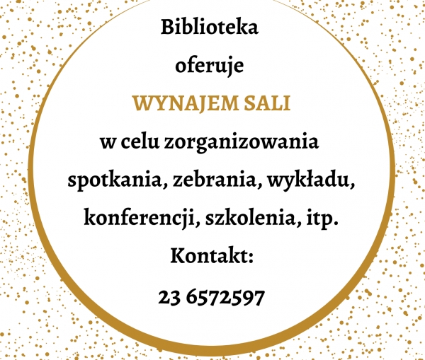 Wynajem sali w bibliotece