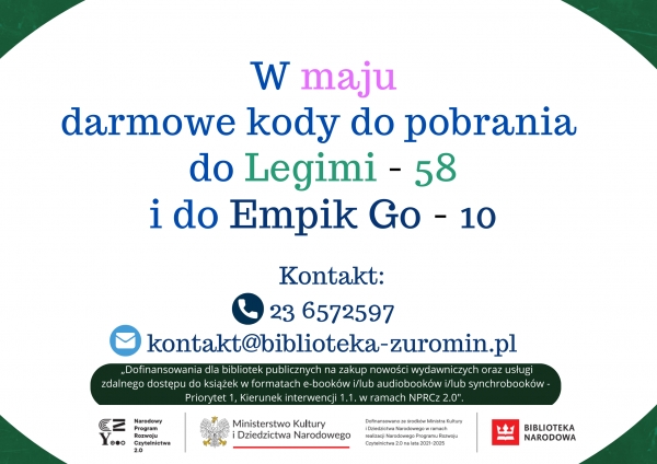 Kody dostępne w maju