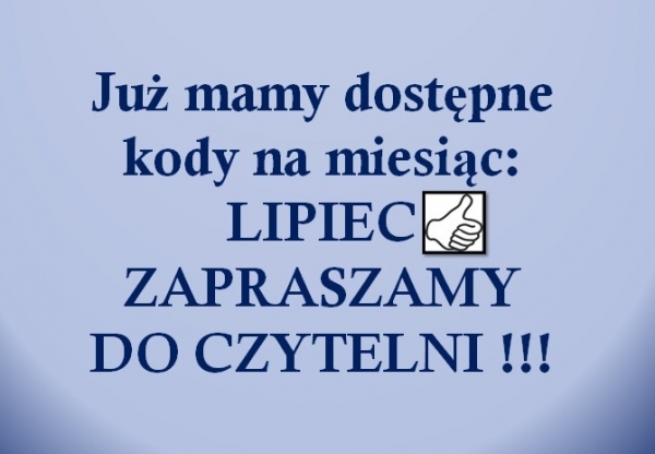 Zapraszamy po kody !