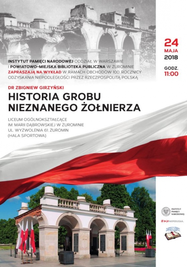 Powiatowo- Miejska Biblioteka Publiczna w Żurominie organizuje wykład, który odbędzie się 24 maja 2018 roku
